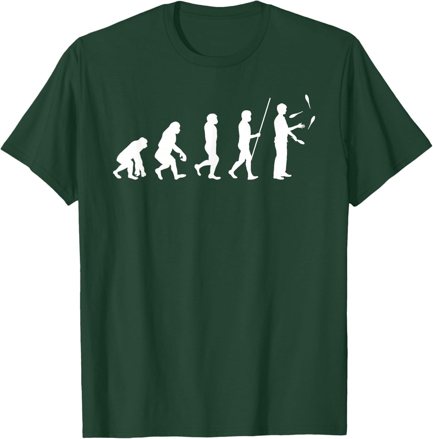 Juggling Evolution Funny Juggle Juggler Gift Shirt T-Shirt - T-Shirt | Forest