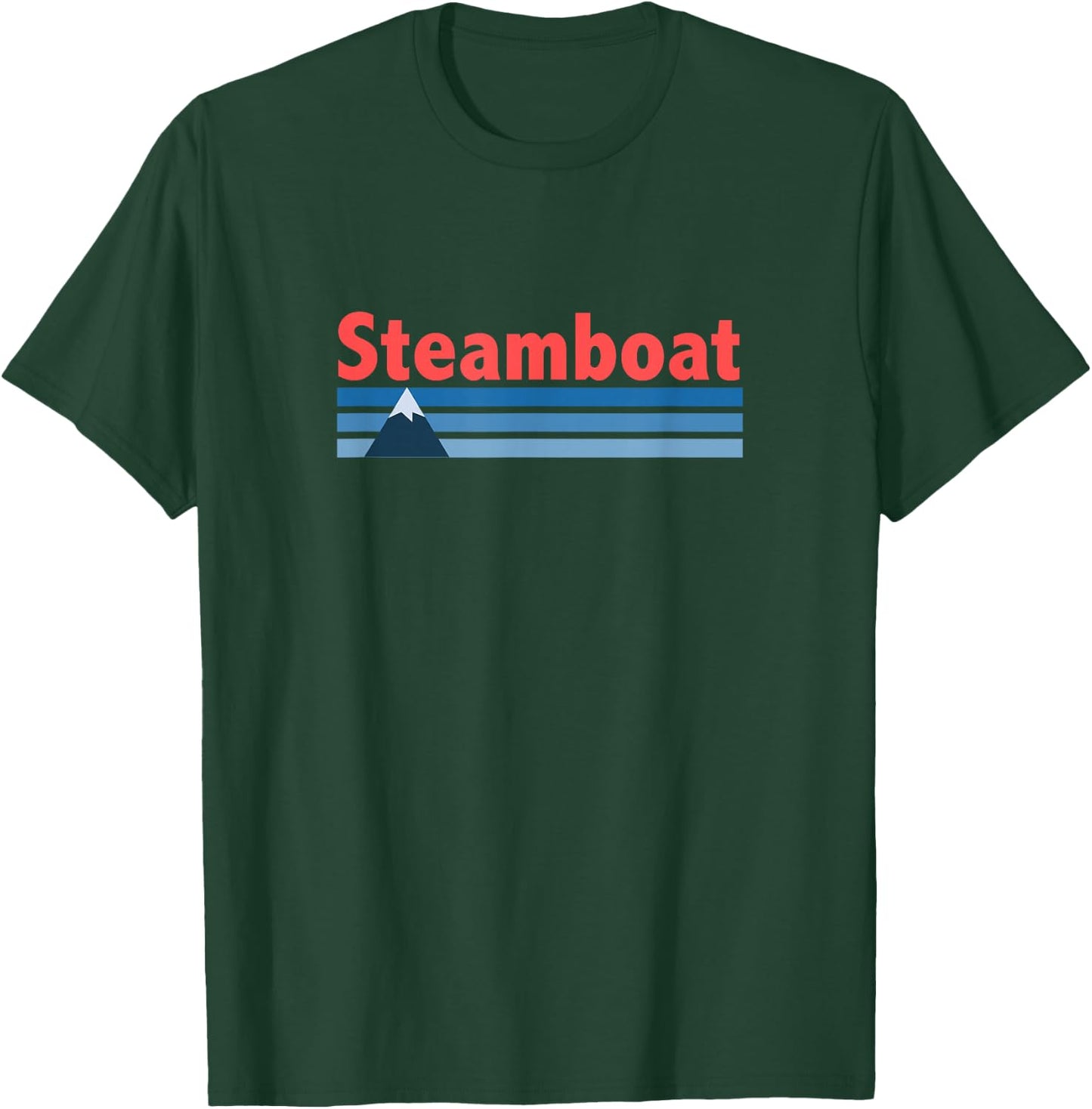 Retro Style Mountain - Steamboat Springs Colorado T-Shirt - T-Shirt | Forest