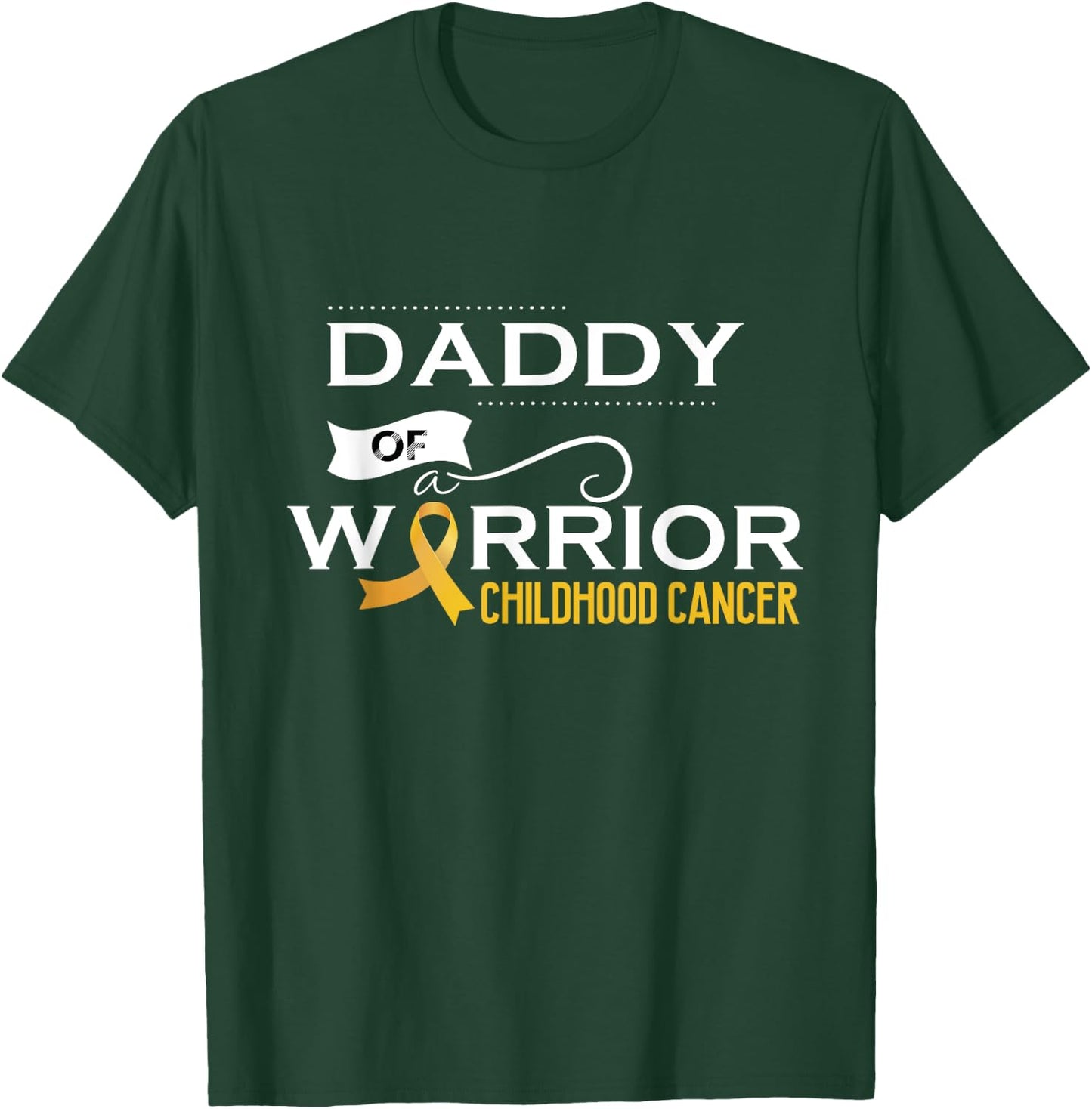 Childhood cancer awareness Daddy of a warrior T-Shirt - T-Shirt | Forest