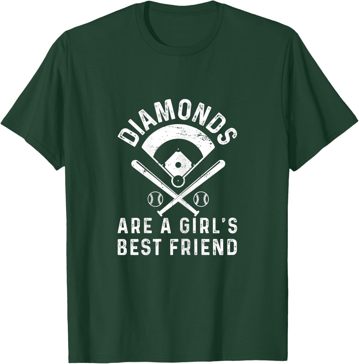 Diamonds are a Girl's Best Friend Baseball T-Shirt - T-Shirt | Forest