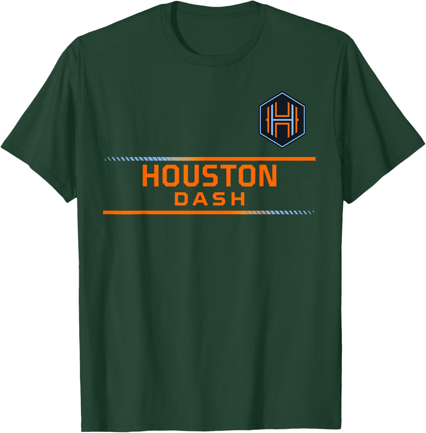Officially Licensed Houston Dash Current Soccer NWSL Apparel T-Shirt - T-Shirt | Forest