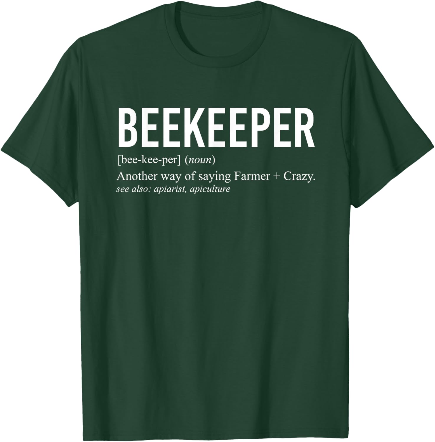 Beekeeper Gifts Beekeeper Definition Apiculture - Adults, Casual Wear Lovers - Black - Short Sleeve - Small T-Shirt - T-Shirt | Forest