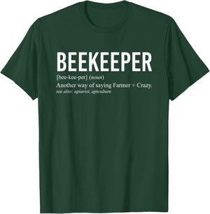 Beekeeper Gifts Beekeeper Definition Apiculture - Adults, Casual Wear Lovers - Black - Short Sleeve - Small T-Shirt - T-Shirt | Forest