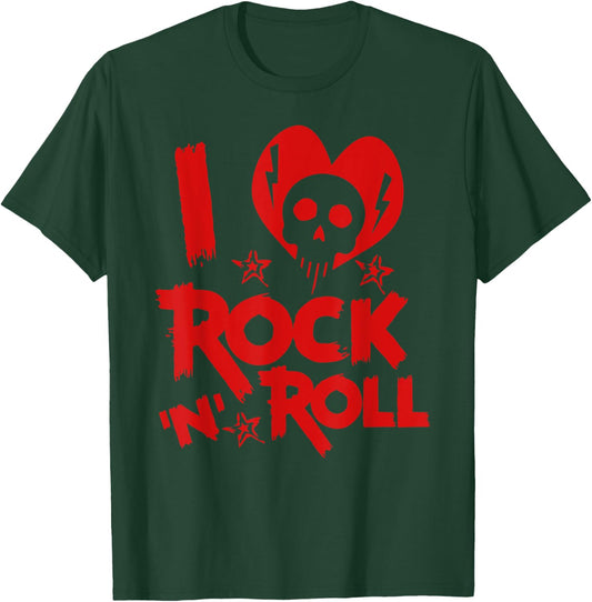 I Love Rock N Roll Rock Music Lover Gift T-Shirt - T-Shirt | Forest