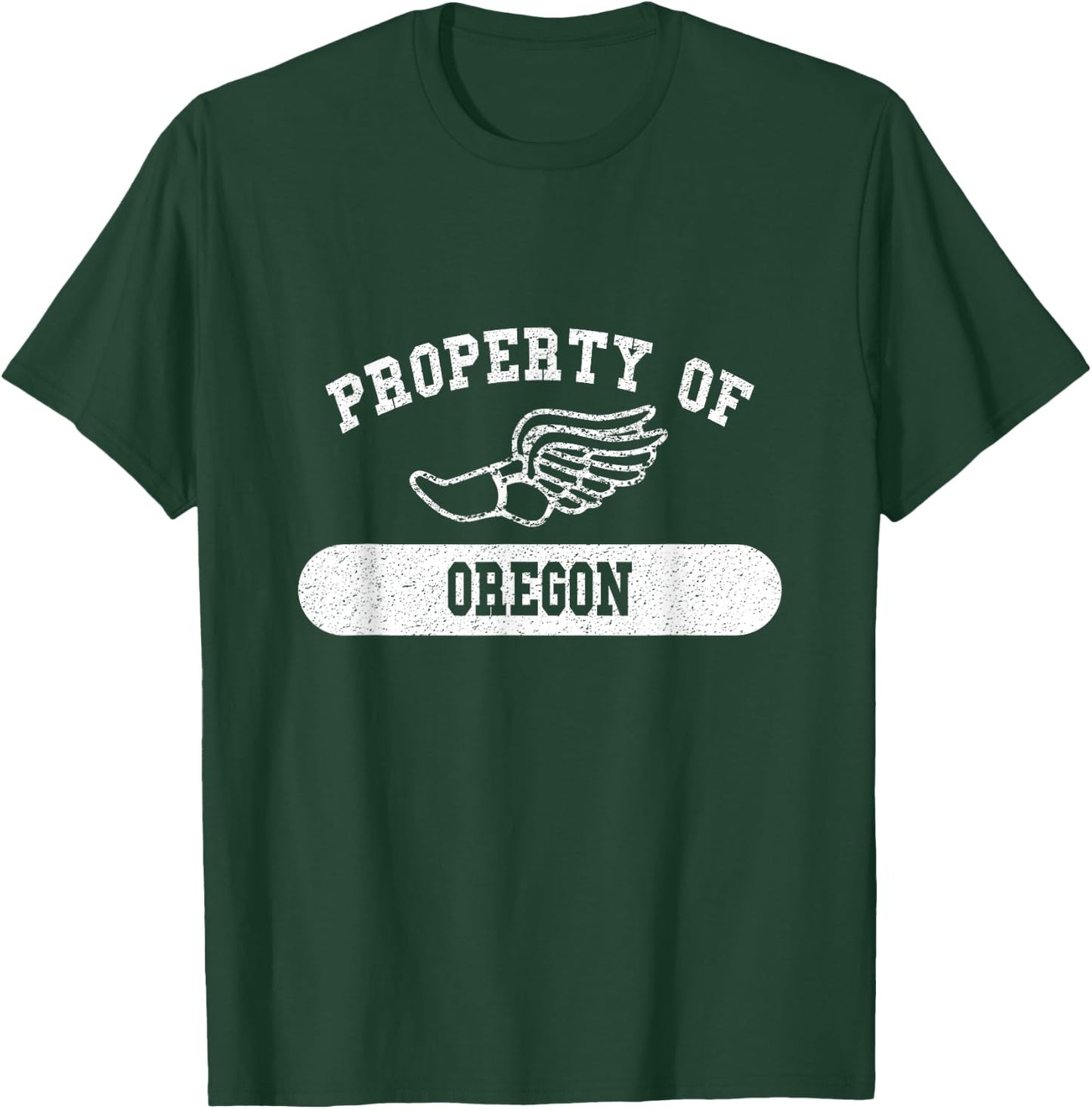Property of Oregon Track And Field T-Shirt - T-Shirt | Forest