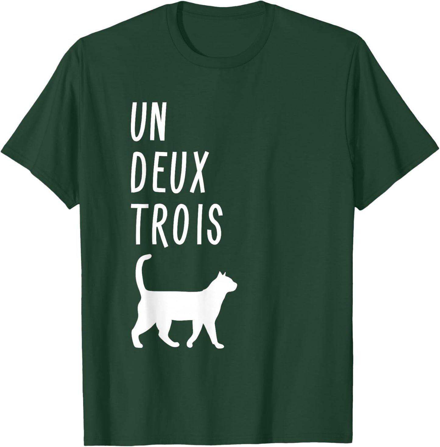 Un Deux Trois Cat Shirt Funny French Teacher Gift T-Shirt - T-Shirt | Forest