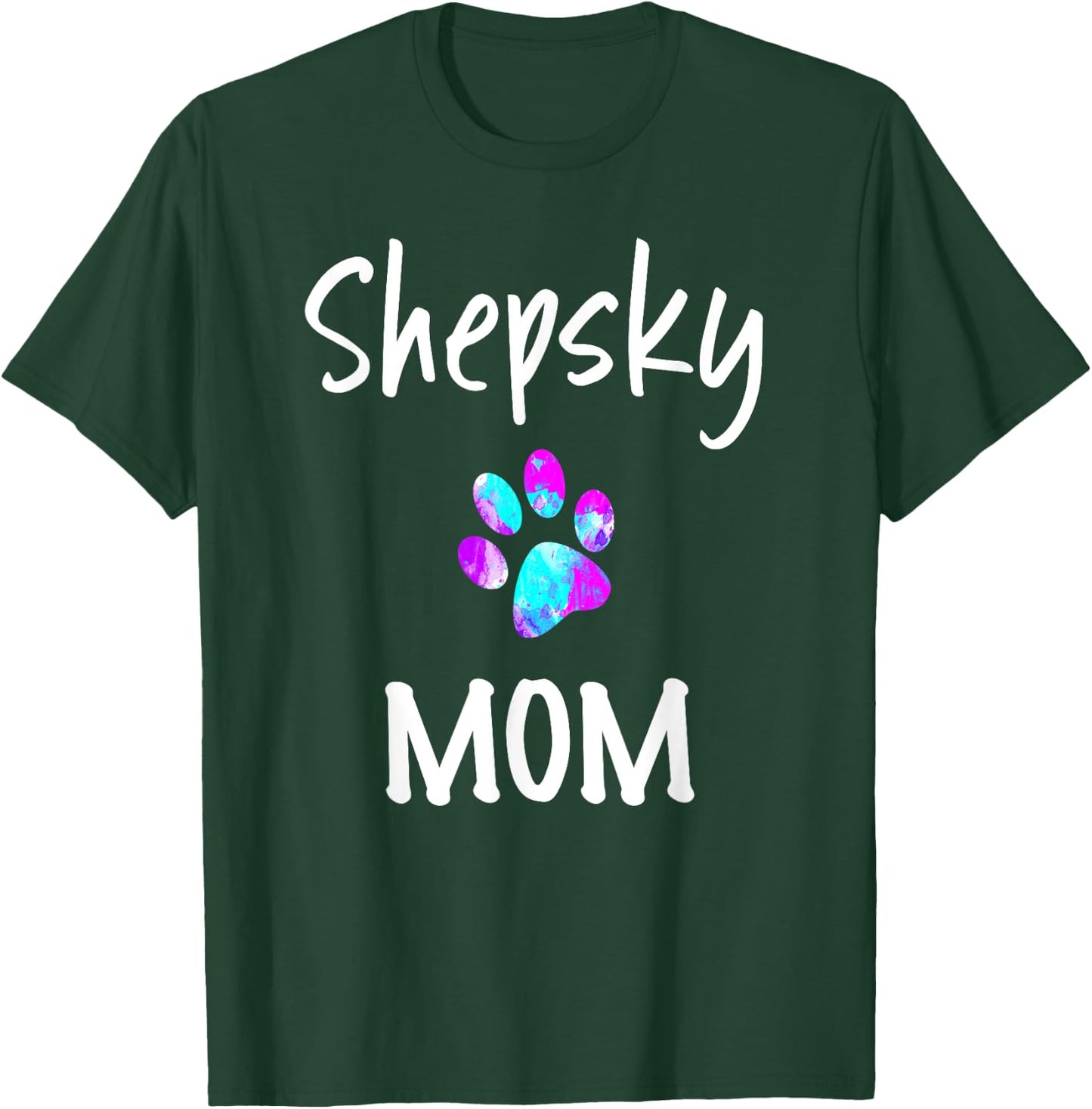 Shepsky Mom German Shepherd Husky Mix Dog Owner T-Shirt - T-Shirt | Forest