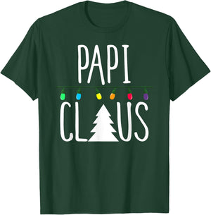 Papi Claus Shirt Christmas Lights Shirt T-Shirt - T-Shirt | Forest