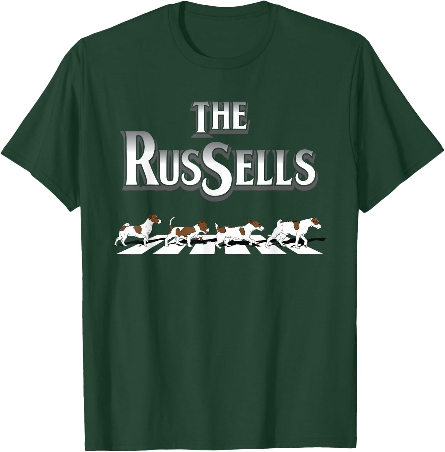 Jack Russells Funny Jack Russell Terrier JRT Dog Crosswalk Men Women Girls Kids T-Shirt - T-Shirt | Forest