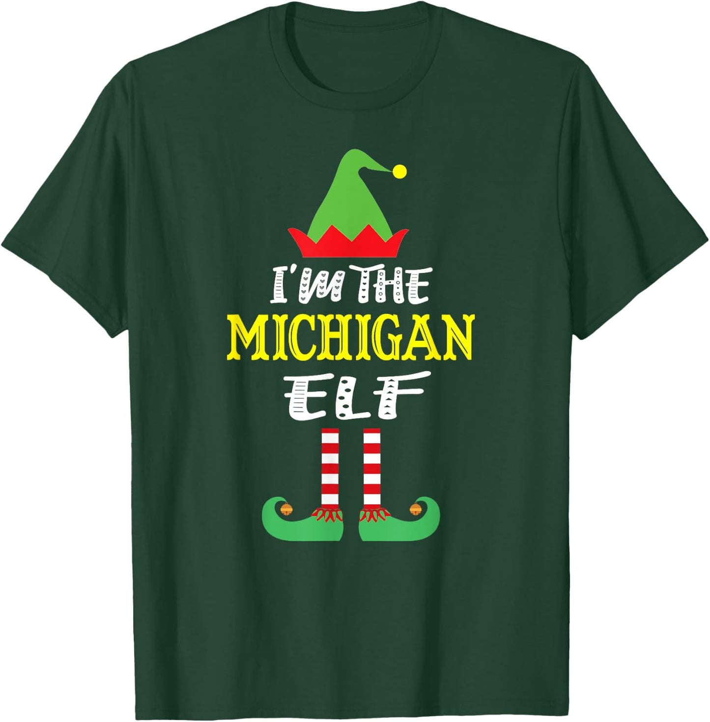 I'm The Michigan Elf Group Matching Michigan Natives T-Shirt - T-Shirt | Forest
