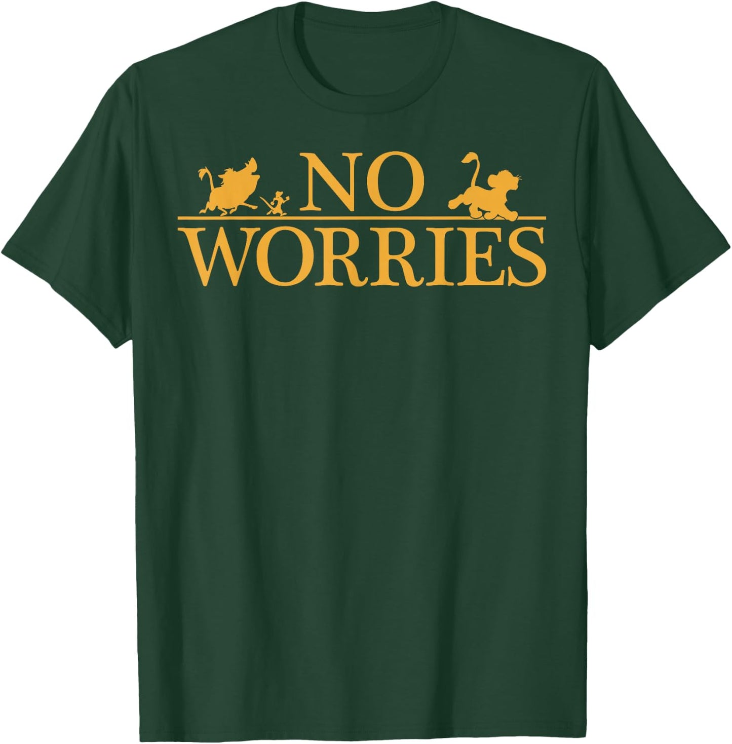 Disney Lion King No Worries Font Simba Graphic T-Shirt - T-Shirt | Forest
