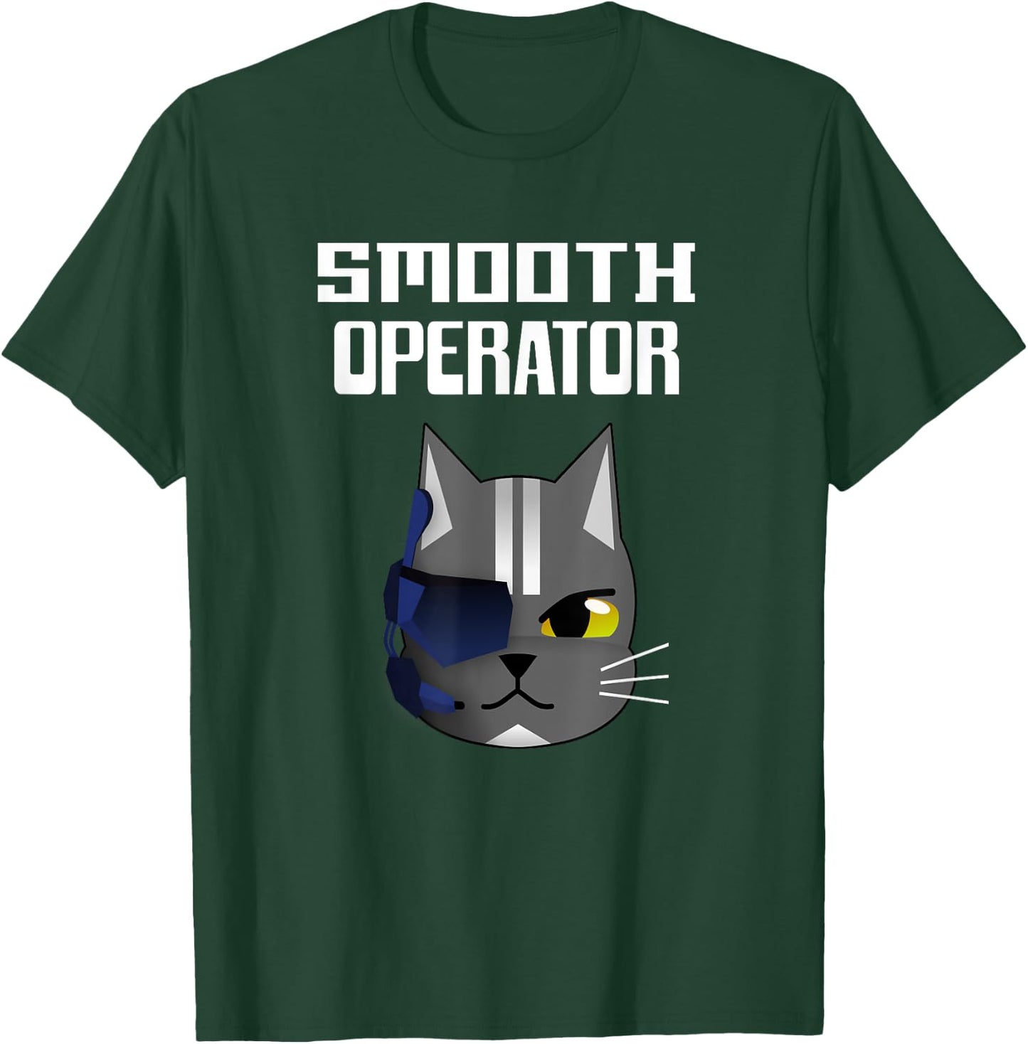 Funny Cat ; Smooth Operator Cat Shirt for Cat Lovers Women Kids T-Shirt - T-Shirt | Forest