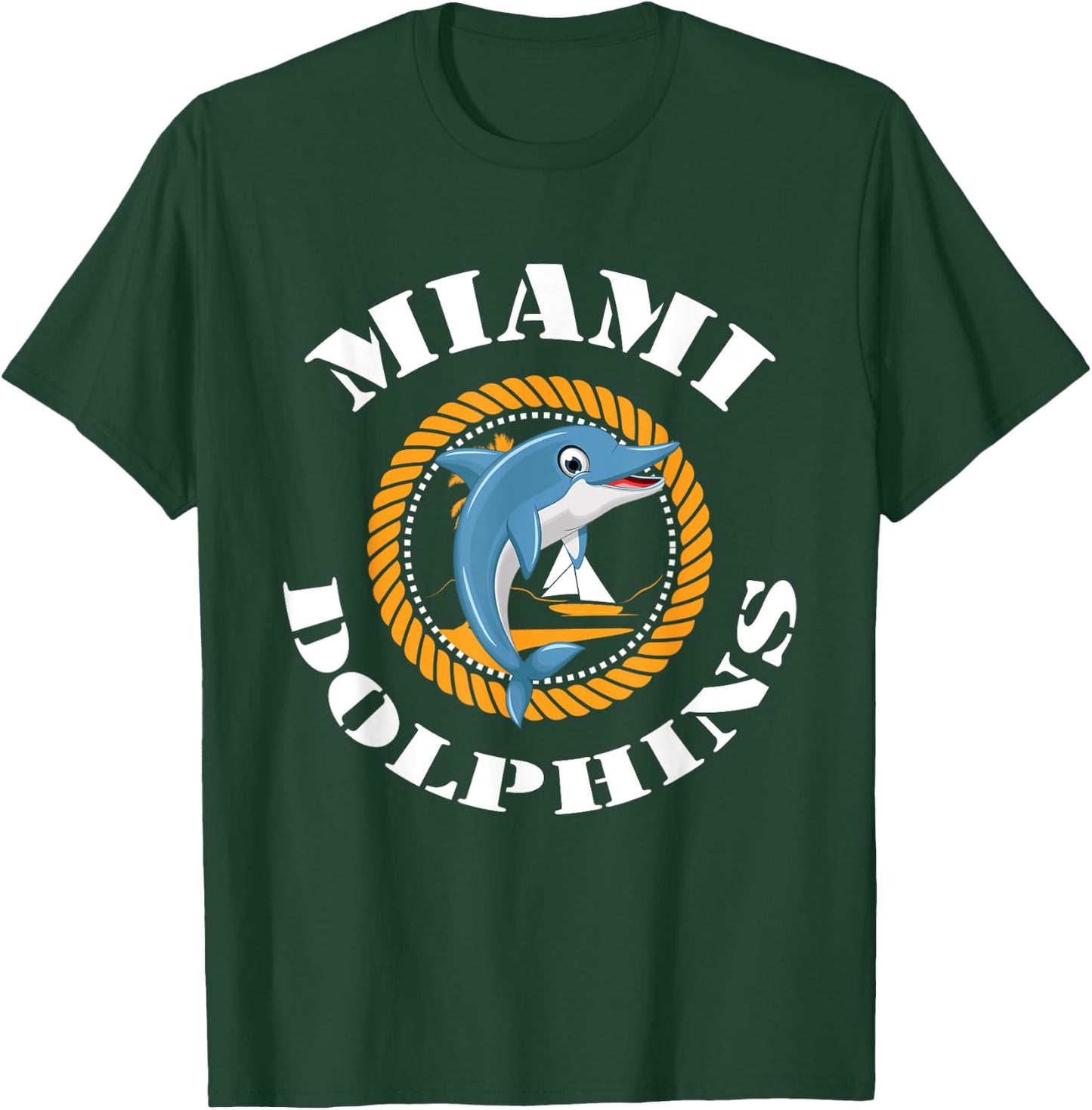 Retro Miami Dolphin Vintage Cute T-Shirt - T-Shirt | Forest