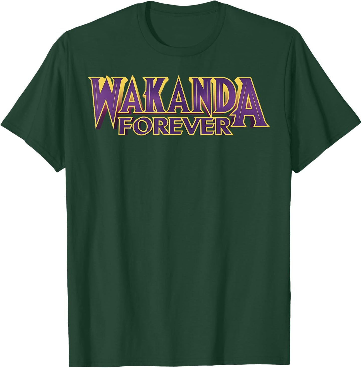 Marvel Black Panther Wakanda Forever Bold Graphic T-Shirt - T-Shirt | Forest