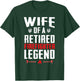Retired Firefighter Wife Fireman Retirement Fire Marshal T-Shirt - T-Shirt | Forest