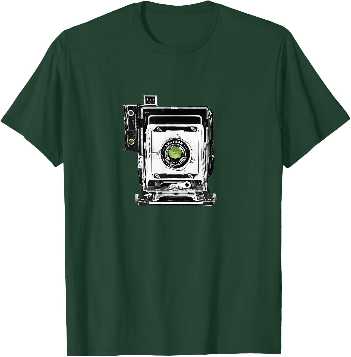 Large Format Vintage Press Camera T-Shirt - T-Shirt | Forest