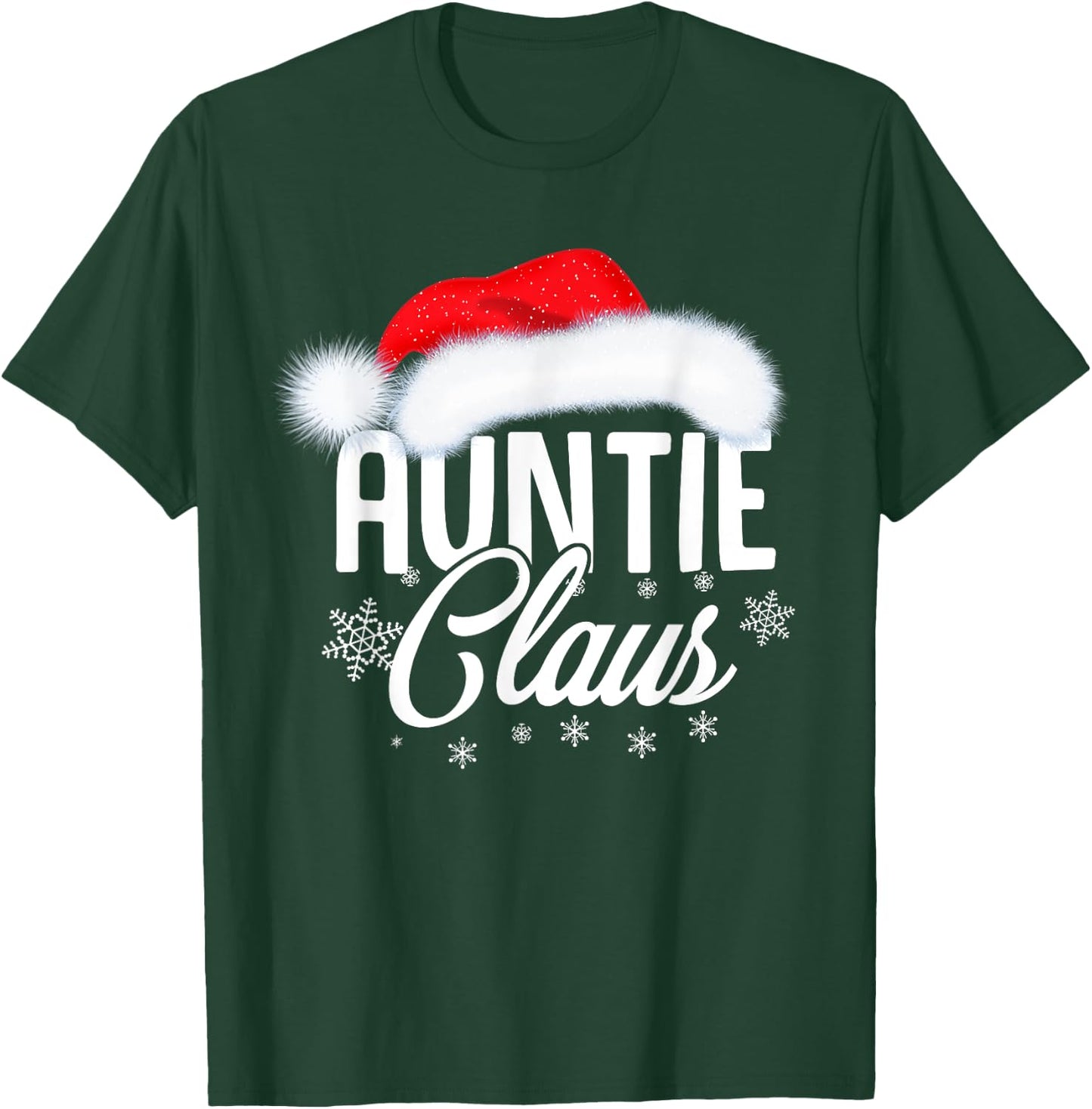 Auntie Claus Christmas Shirt Auntie Christmas T-Shirt - T-Shirt | Forest