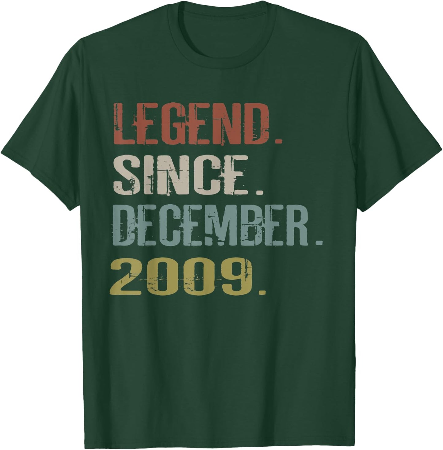 10 years old Shirt Gifts Awesome Since December 2009 T-Shirt - T-Shirt | Forest