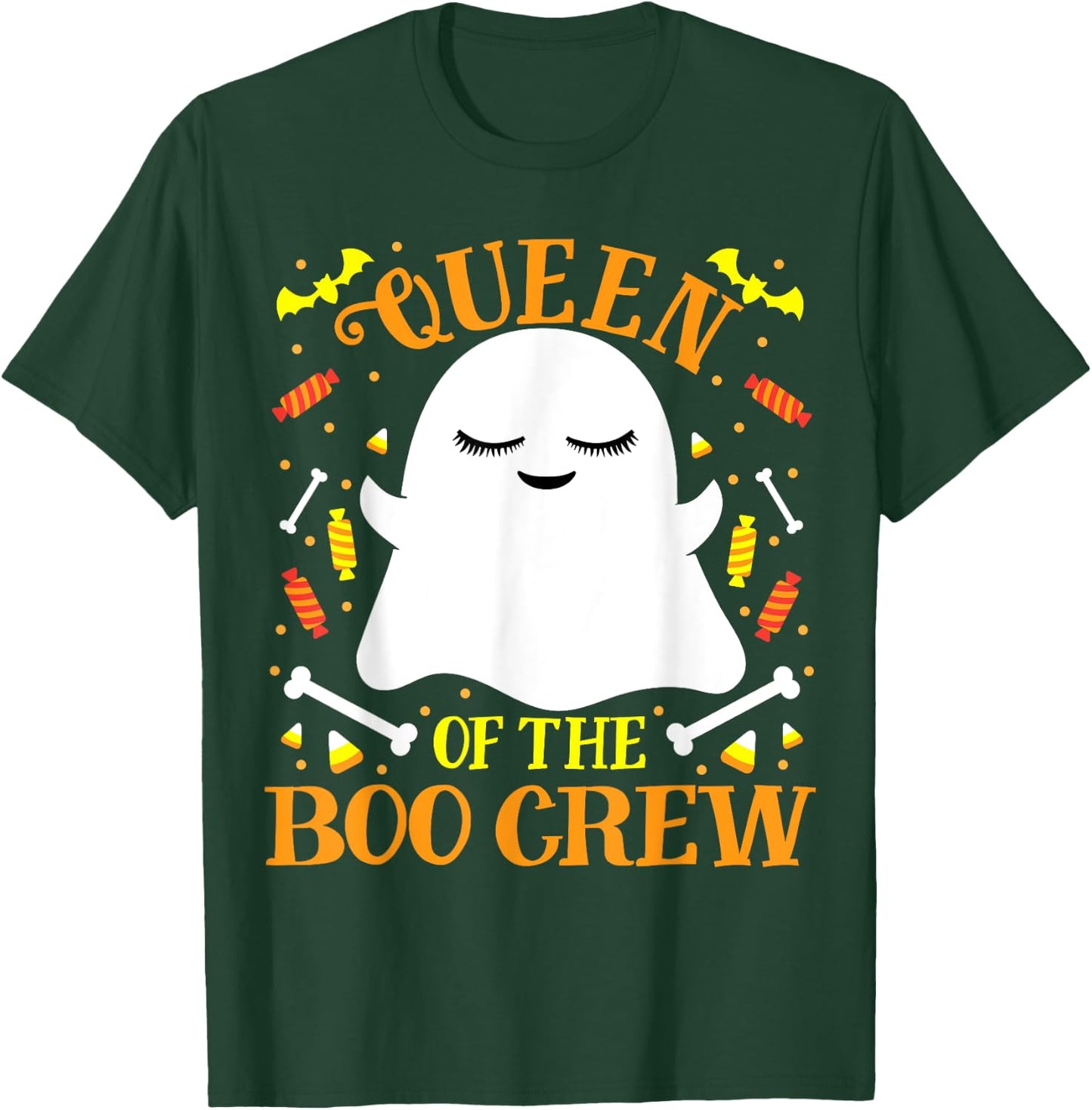 Queen Boo Crew Ghost Matching Family Wife Women Halloween T-Shirt - T-Shirt | Forest