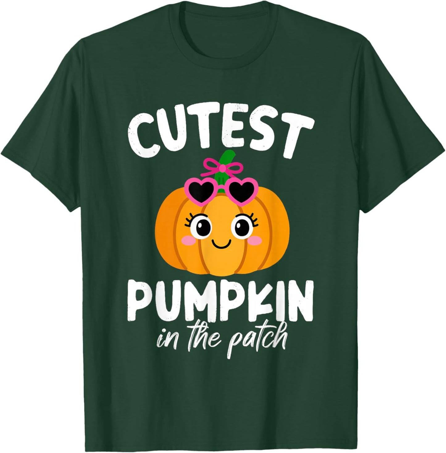 Cutest Pumpkin in The Patch Halloween Spooky Season Girl Kid T-Shirt - T-Shirt | Forest