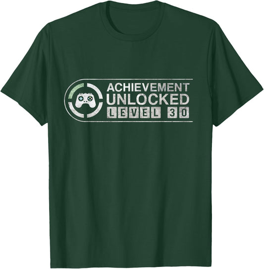 Level 30 Abstract Video Gamer 30th Birthday T-Shirt - T-Shirt | Forest