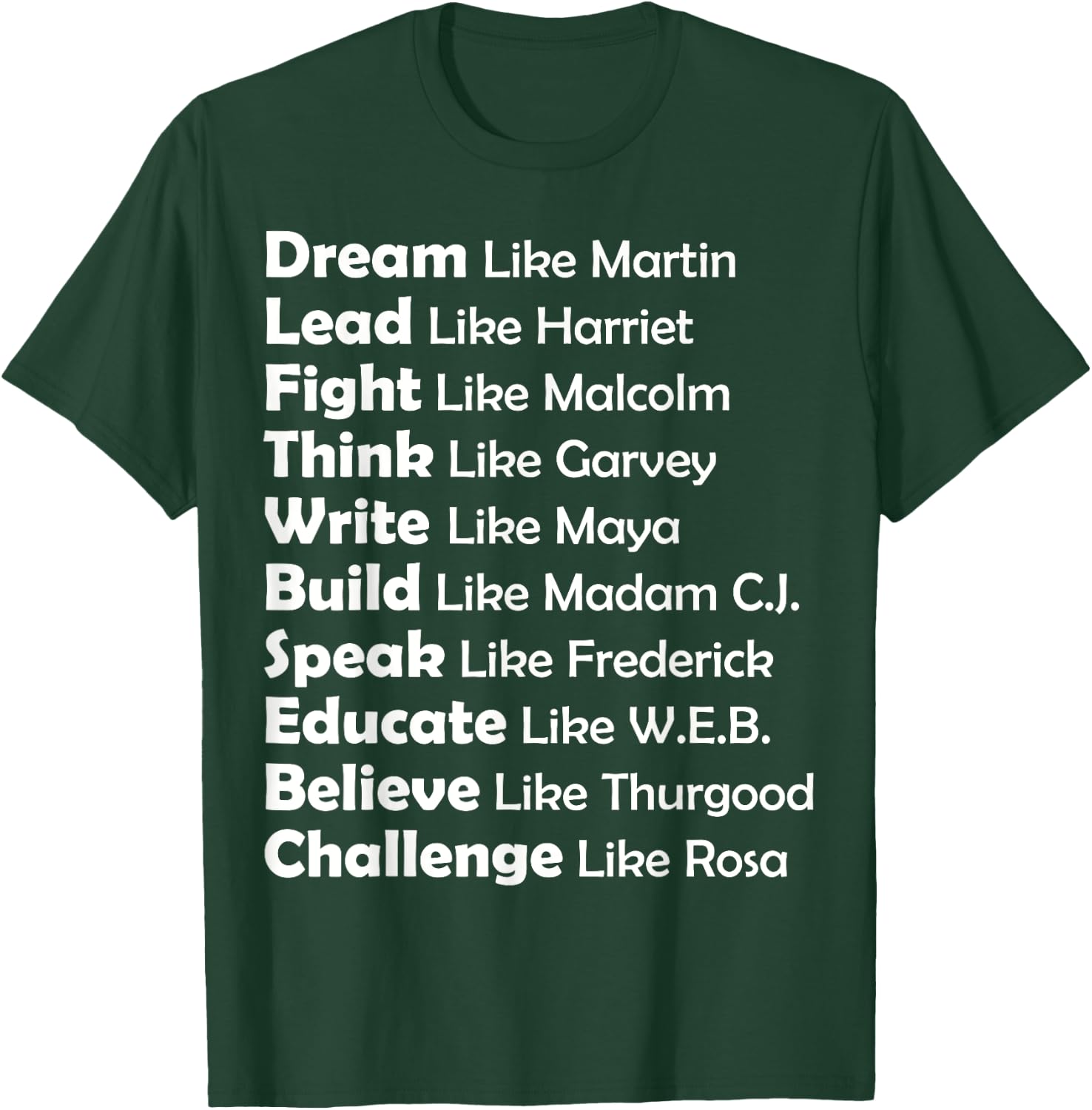 Dream Like Martin, Lead Like Harriet Women men gift T-Shirt - T-Shirt | Forest