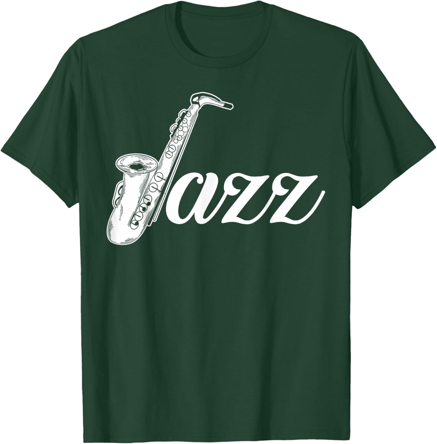 Jazz Saxophone | Cute Instruments Sax Tuba Lovers Gift T-Shirt - T-Shirt | Forest