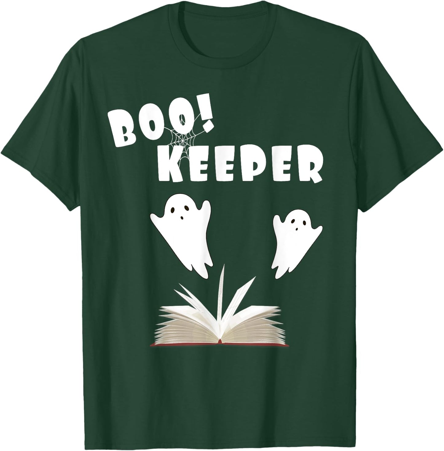 Boo Keeper Ghost Librarian Halloween Costume for Bookkeeper T-Shirt - T-Shirt | Forest
