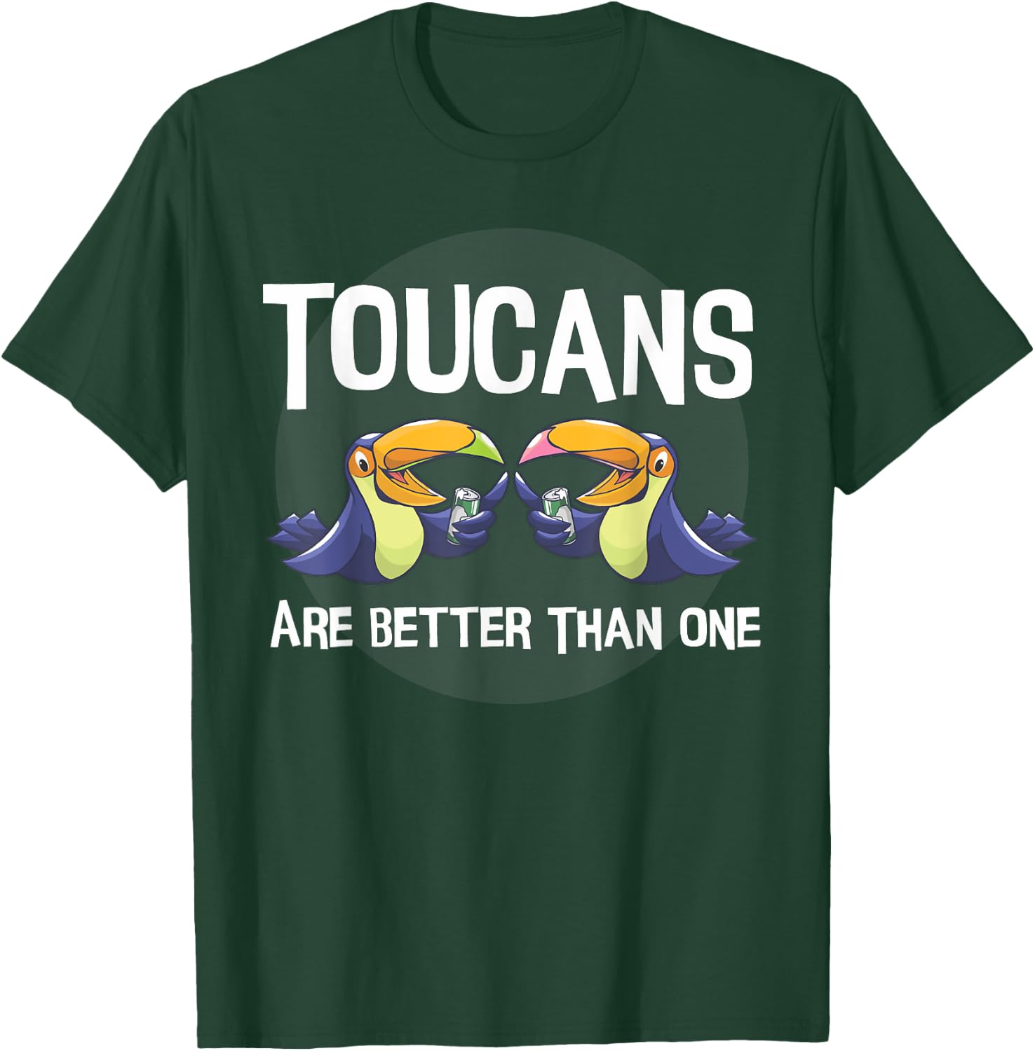 Toucans Are Better Than One | Day Drinking Tropical Bird T-Shirt - T-Shirt | Forest