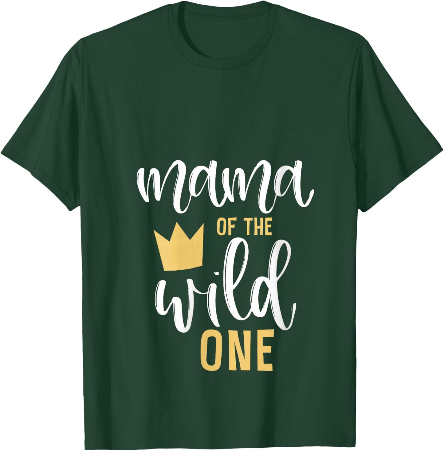 Mama of The Wild One 1st Birthday Matching First Thing Mommy V-Neck T-Shirt - T-Shirt | Forest