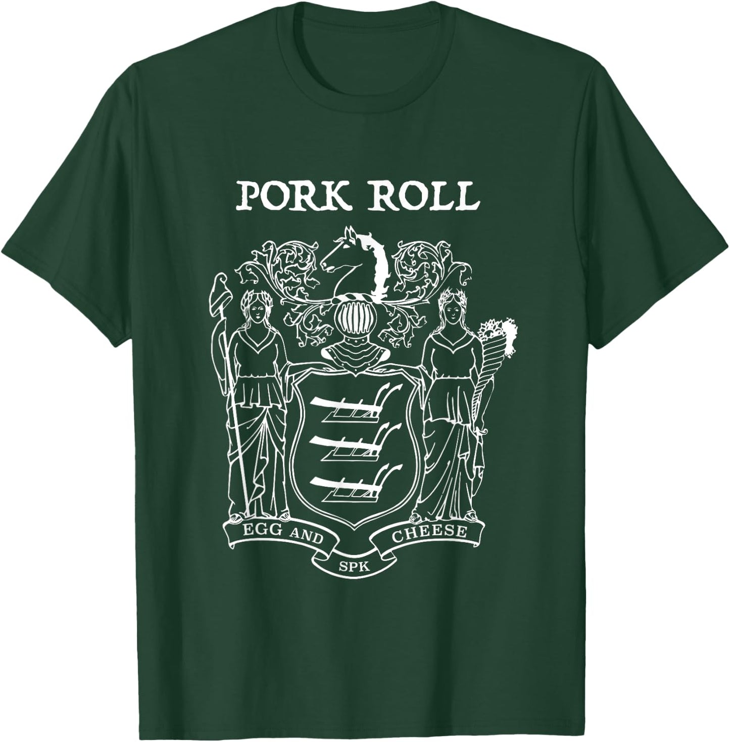 Pork Roll Shirt | New Jersey State Flag | NJ Gifts T-Shirt - T-Shirt | Forest