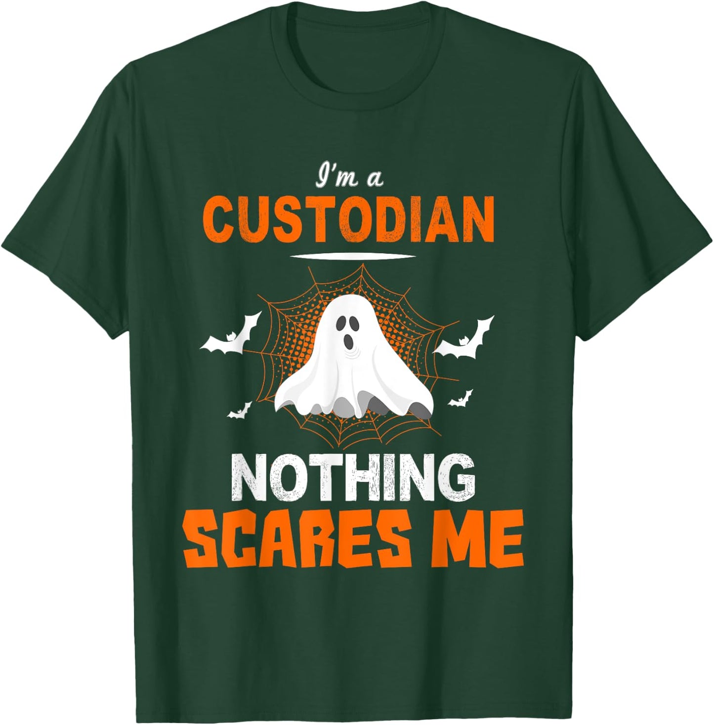 Funny Custodian Shirt Halloween School or Workplace Gift T-Shirt - T-Shirt | Forest