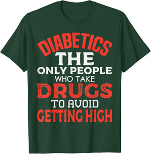 T1D Diabetic Type 1 Diabetes Awareness Men Women Funny T-Shirt - T-Shirt | Forest