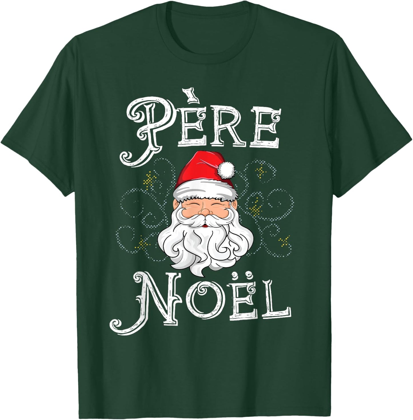 Pere Noel Santa Claus French France Christmas Xmas Retro T-Shirt - T-Shirt | Forest