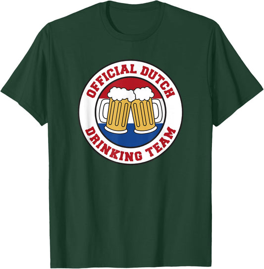 Dutch Drinking Team Flag of The Netherlands Beer Funny T-Shirt - T-Shirt | Forest