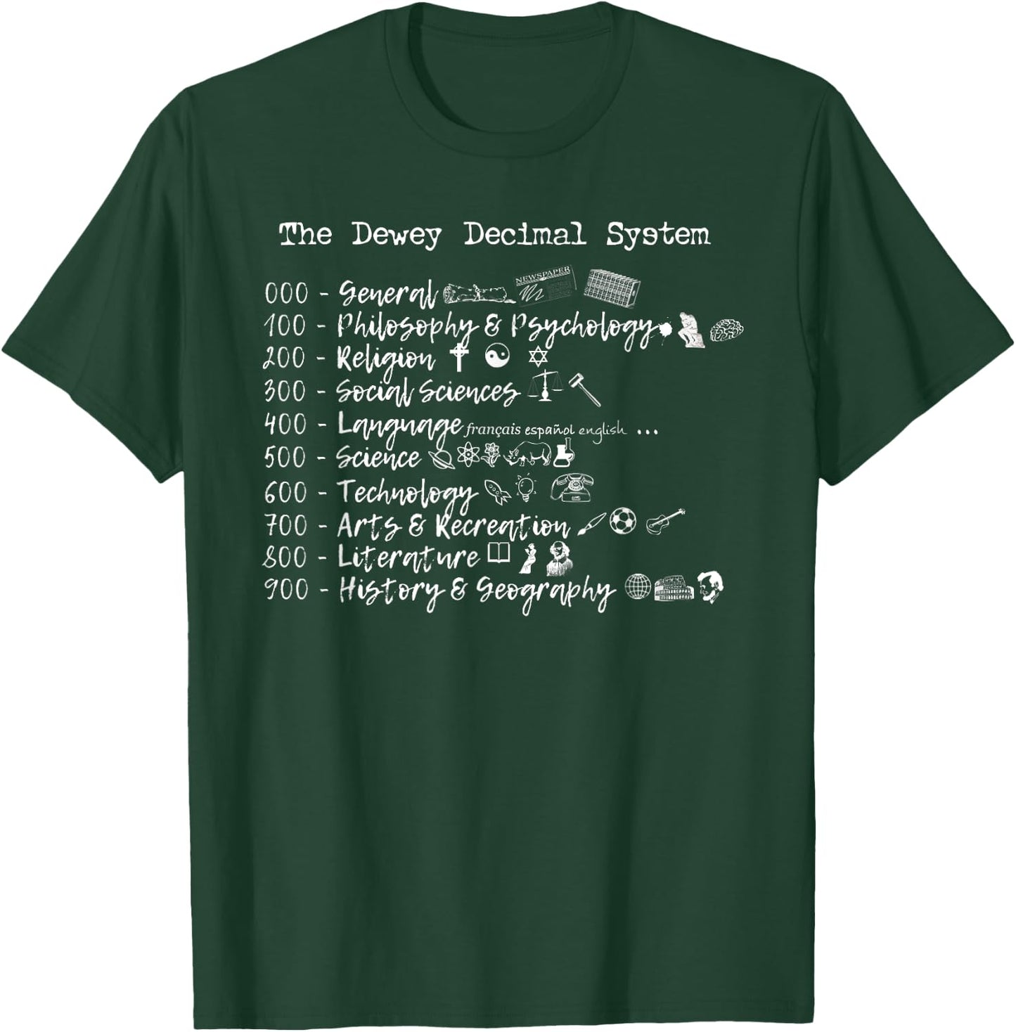 Dewey Decimal T-Shirt - T-Shirt | Forest
