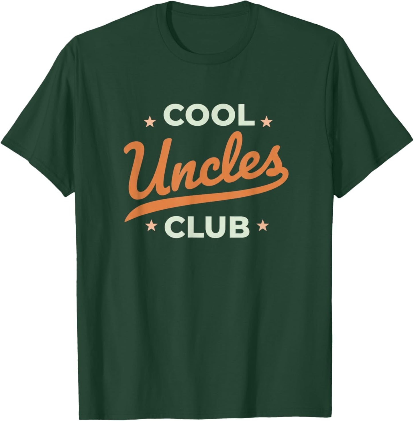 Cool Uncles Club Retro Script Funny Uncle Pride Men T-Shirt - T-Shirt | Forest
