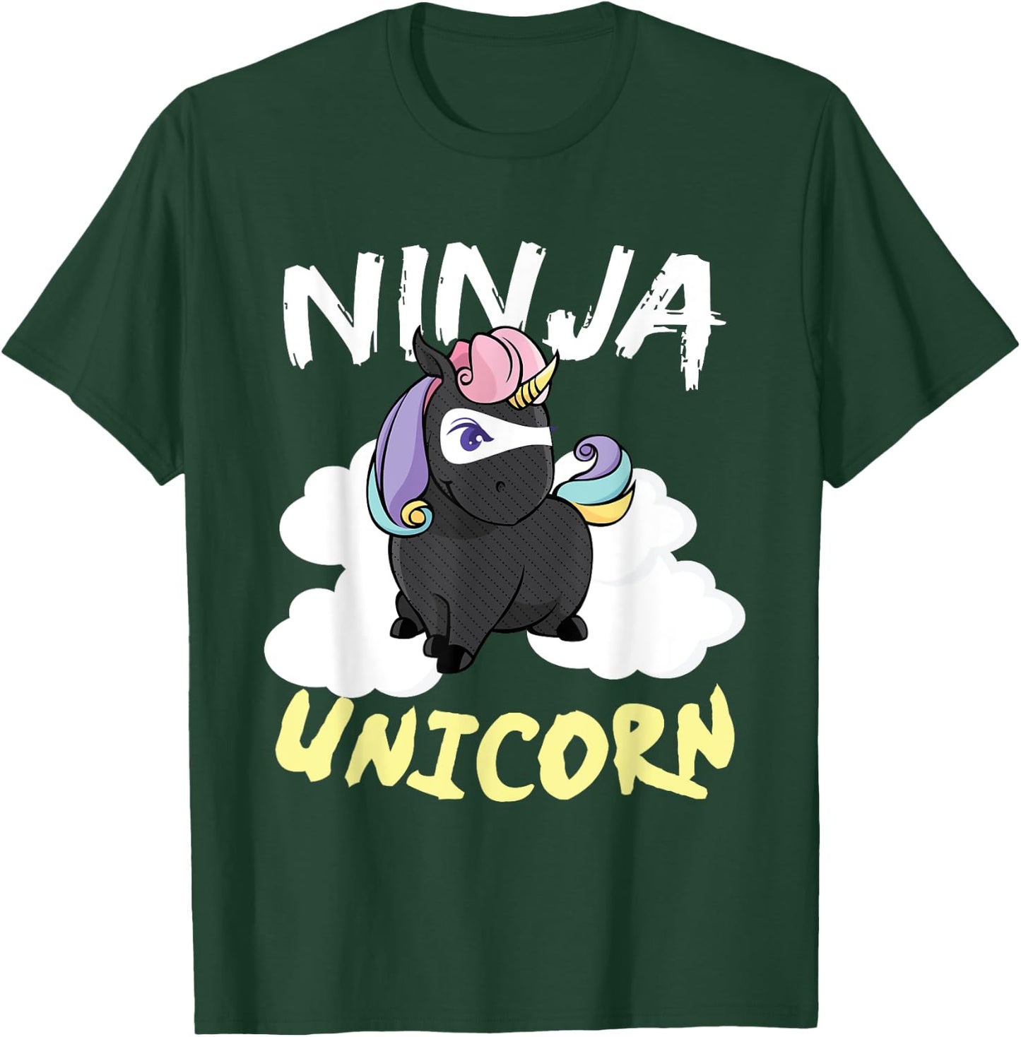 Funny Ninja Unicorn Martial Arts Unicorn Lover Gift T-Shirt - T-Shirt | Forest