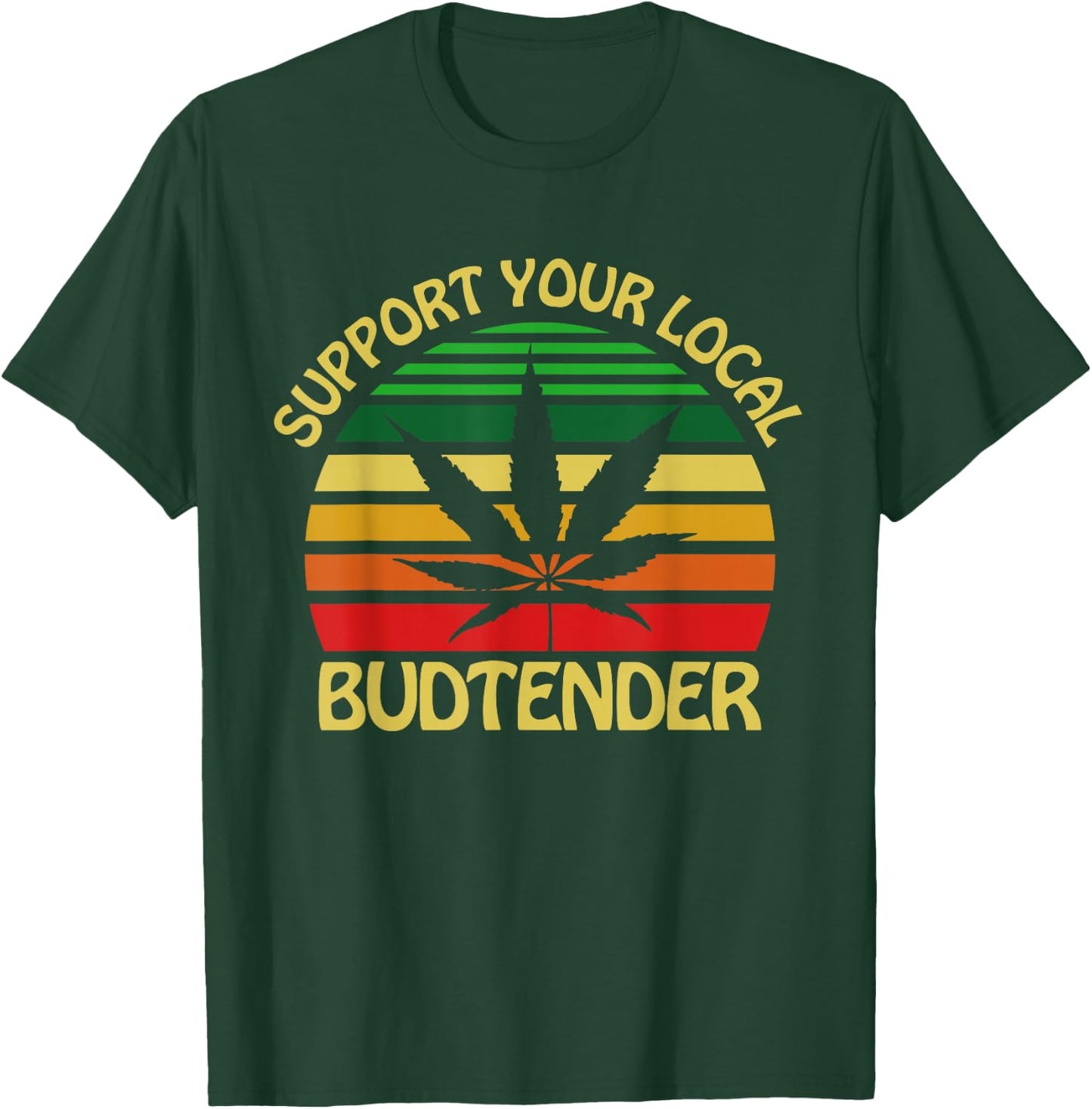 Budtender for Cannabis Weed Shop Dispensary Fans T-Shirt - T-Shirt | Forest