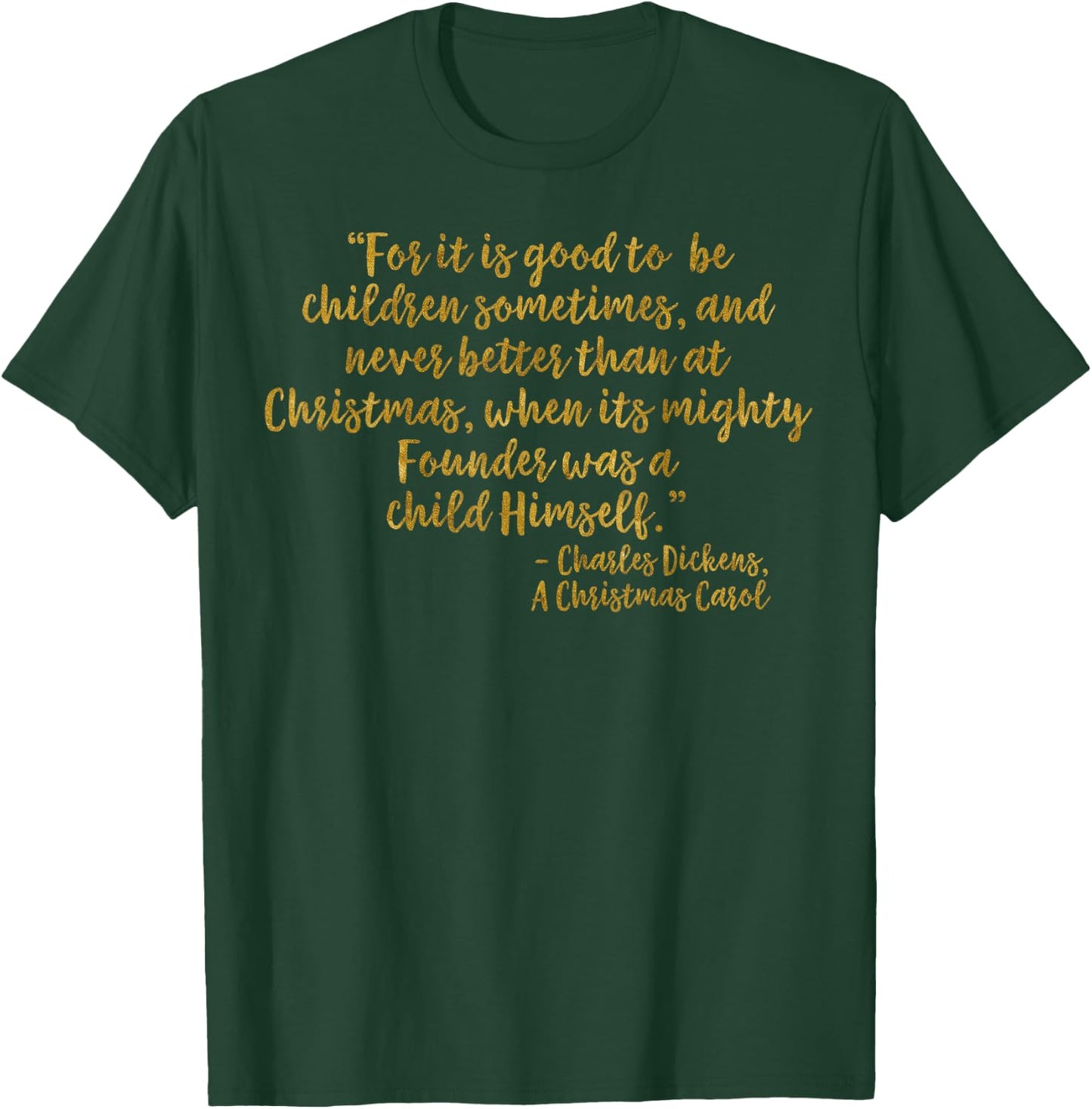 Founder Lord Jesus Christ Faux Gold Christmas Carol T Shirt T-Shirt - T-Shirt | Forest