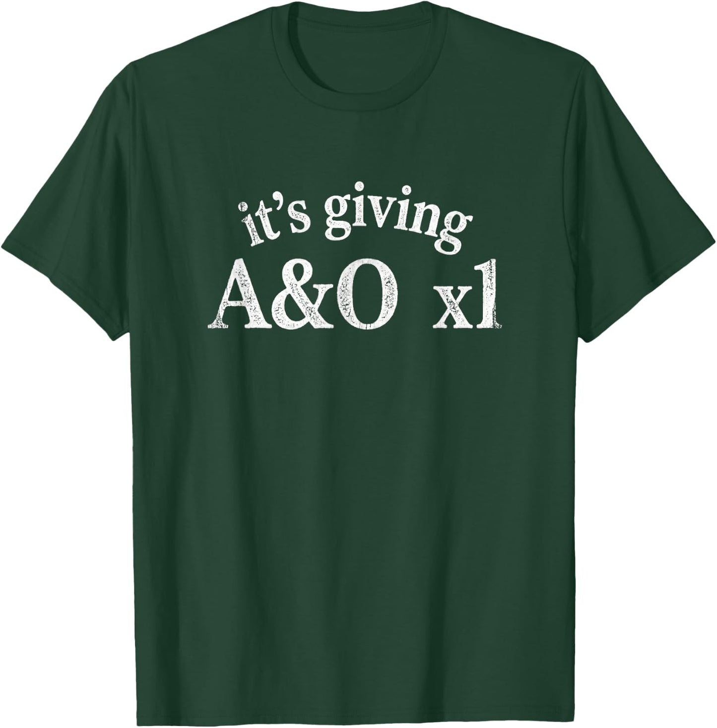 Its Giving A O x1 Funny Nurse Medical Humor T-Shirt - T-Shirt | Forest