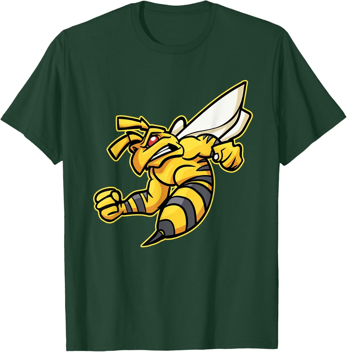 Angry Bee - Beehive Rampage - Beekeeper Logo T-Shirt - T-Shirt | Forest