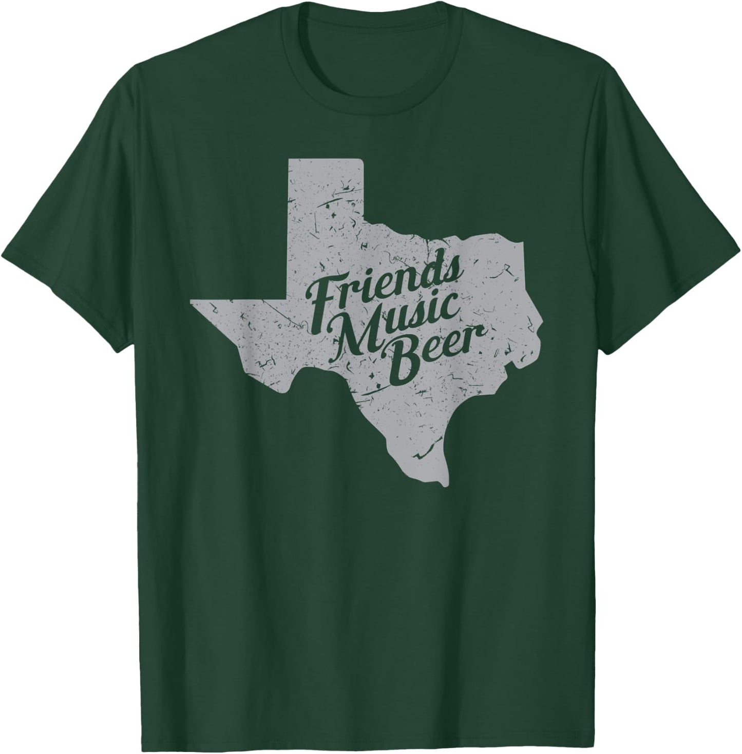 Friends Music Beer Shirt | Texas Map Gift T-Shirt - T-Shirt | Forest