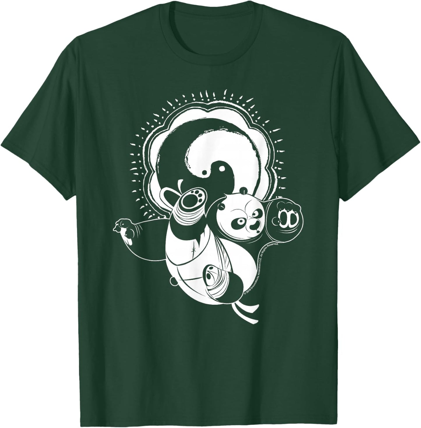 Kung Fu Panda Master Po Action Pose Portrait Stamp T-Shirt - T-Shirt | Forest