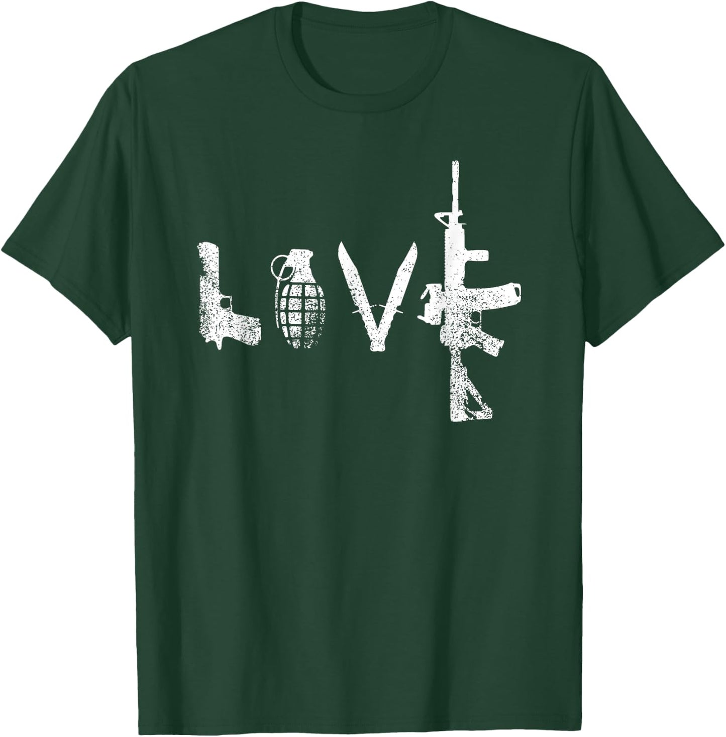 Gun Love Shirt AR15 Handgun Grenade T-Shirt - T-Shirt | Forest