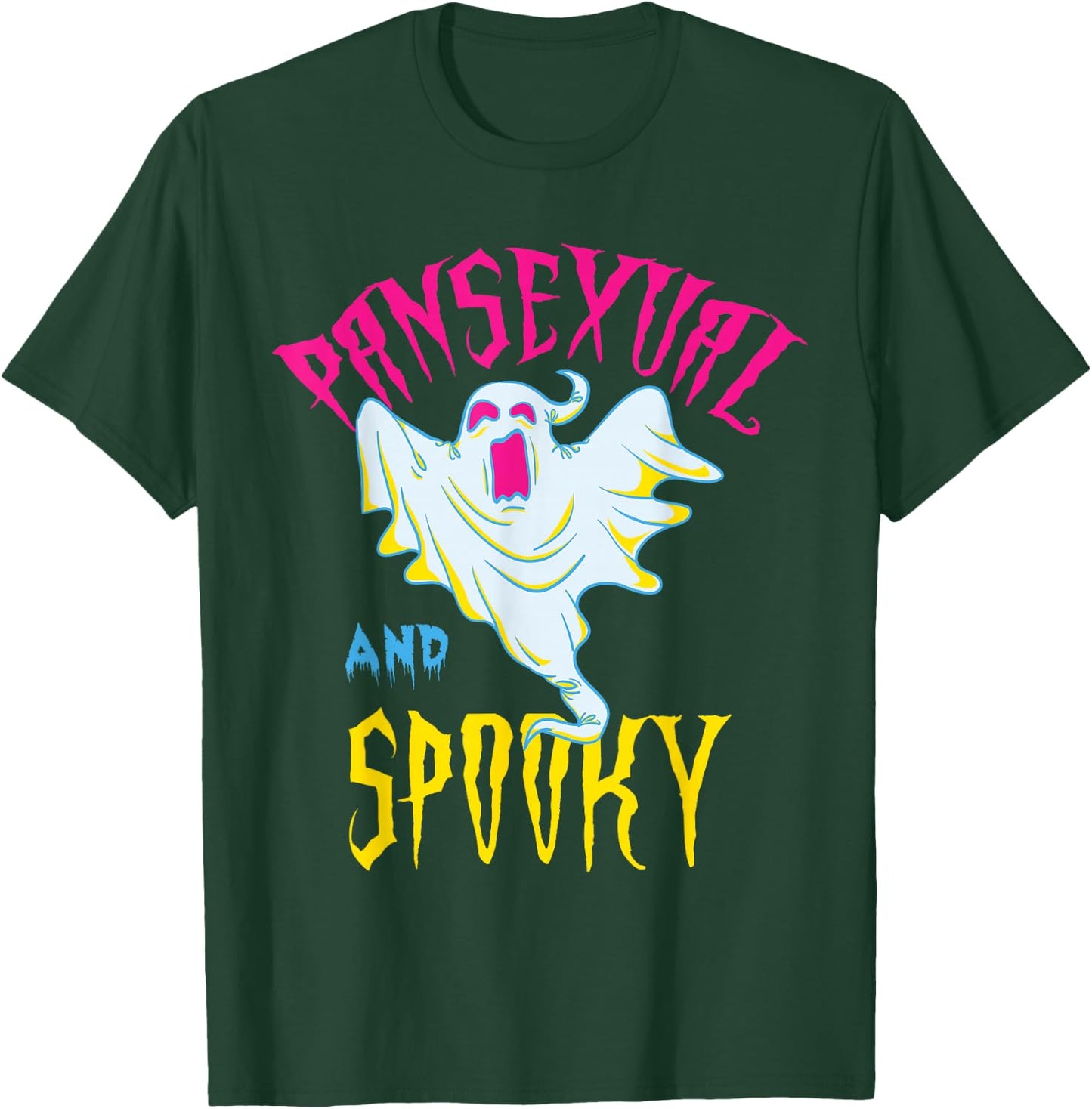 Pansexual and Spooky Pan Pride T-Shirt - T-Shirt | Forest
