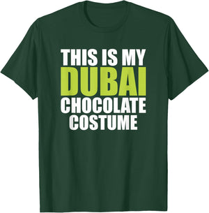 Dubai Chocolate Bar Pistachio Costume Mardi Gras T-Shirt - T-Shirt | Forest