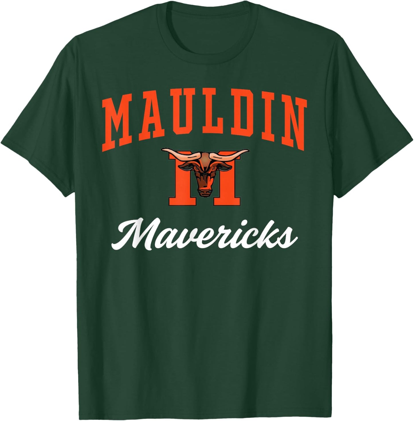 Mauldin High School Mavericks C3 T-Shirt - T-Shirt | Forest
