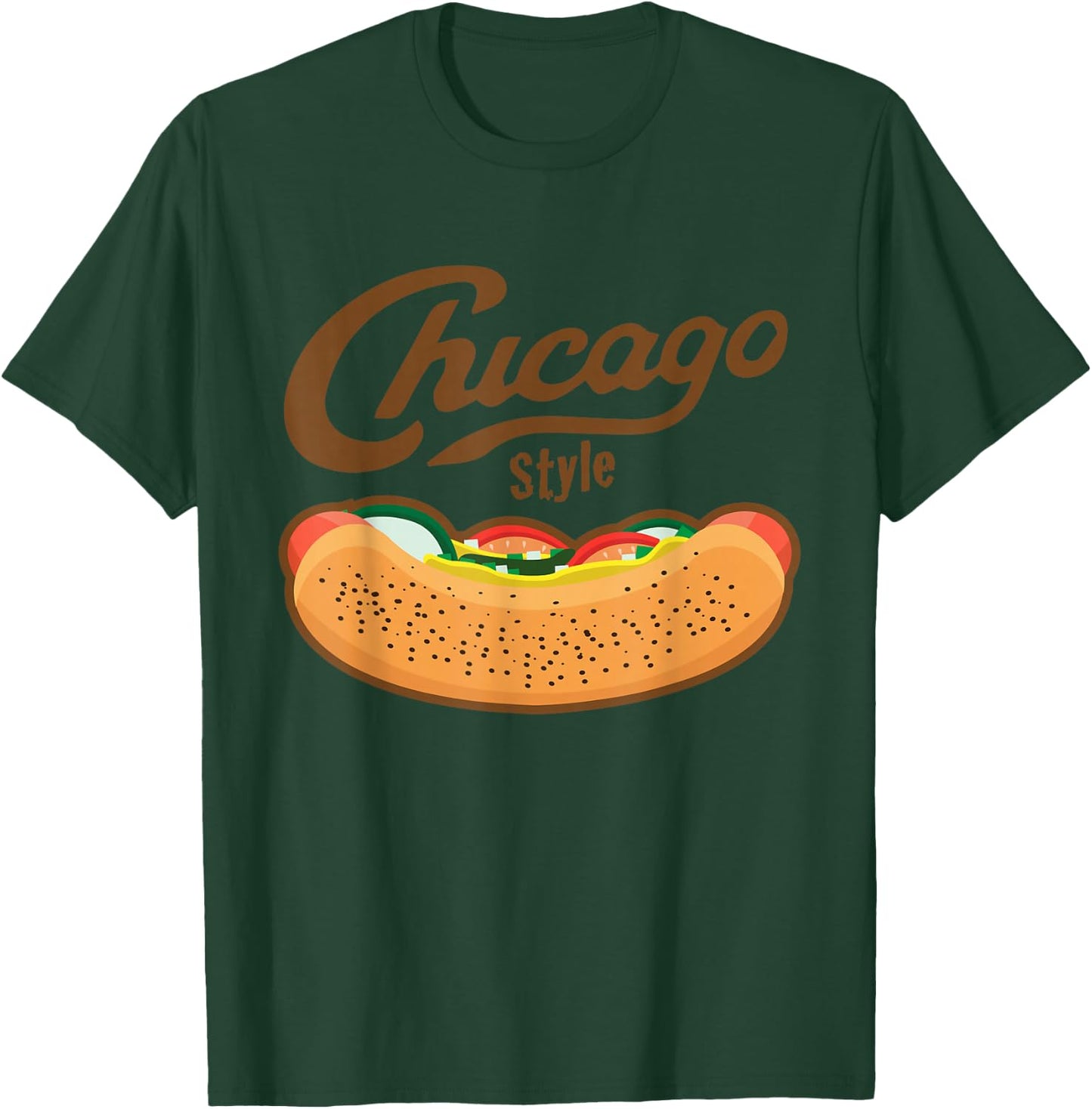 Chicago Style Hot Dog Summer T-Shirt - T-Shirt | Forest