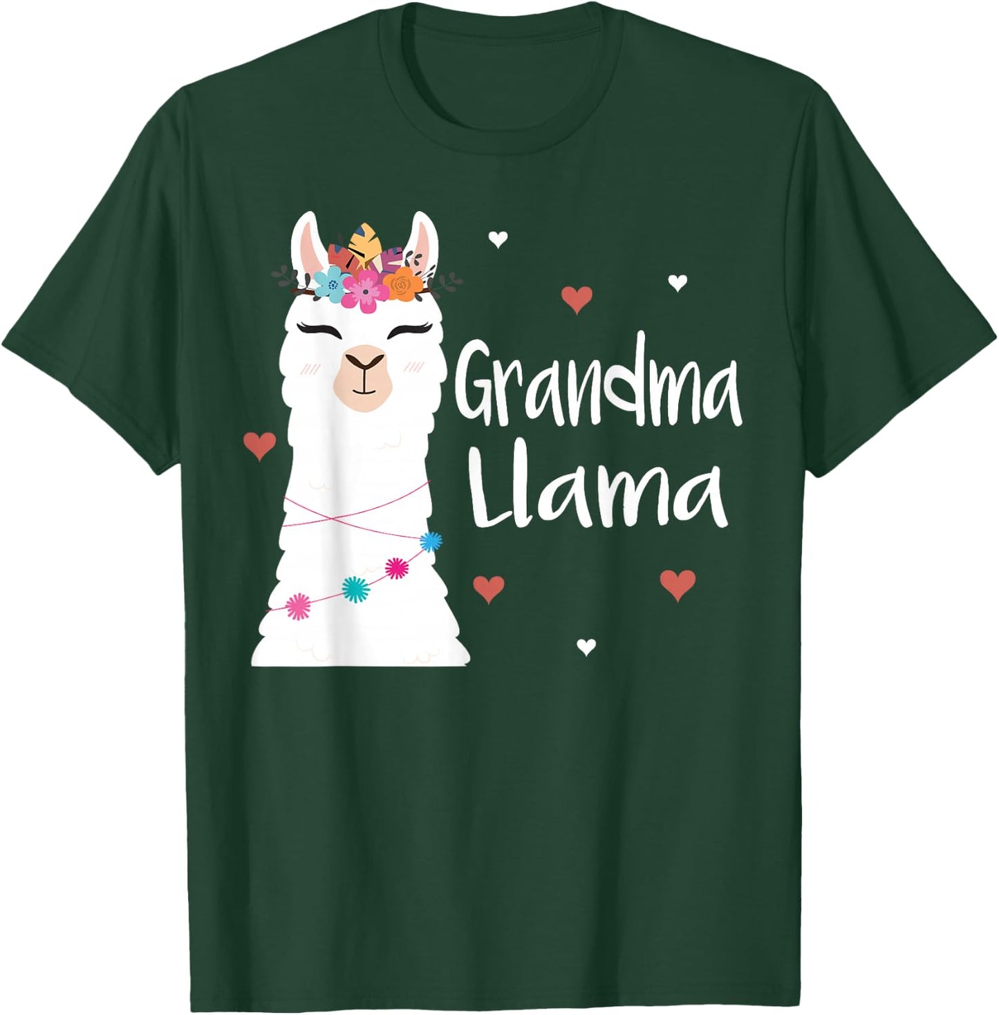 Grandma Llama Cute Llamas Lover Best Grandmother Ever T-Shirt - T-Shirt | Forest